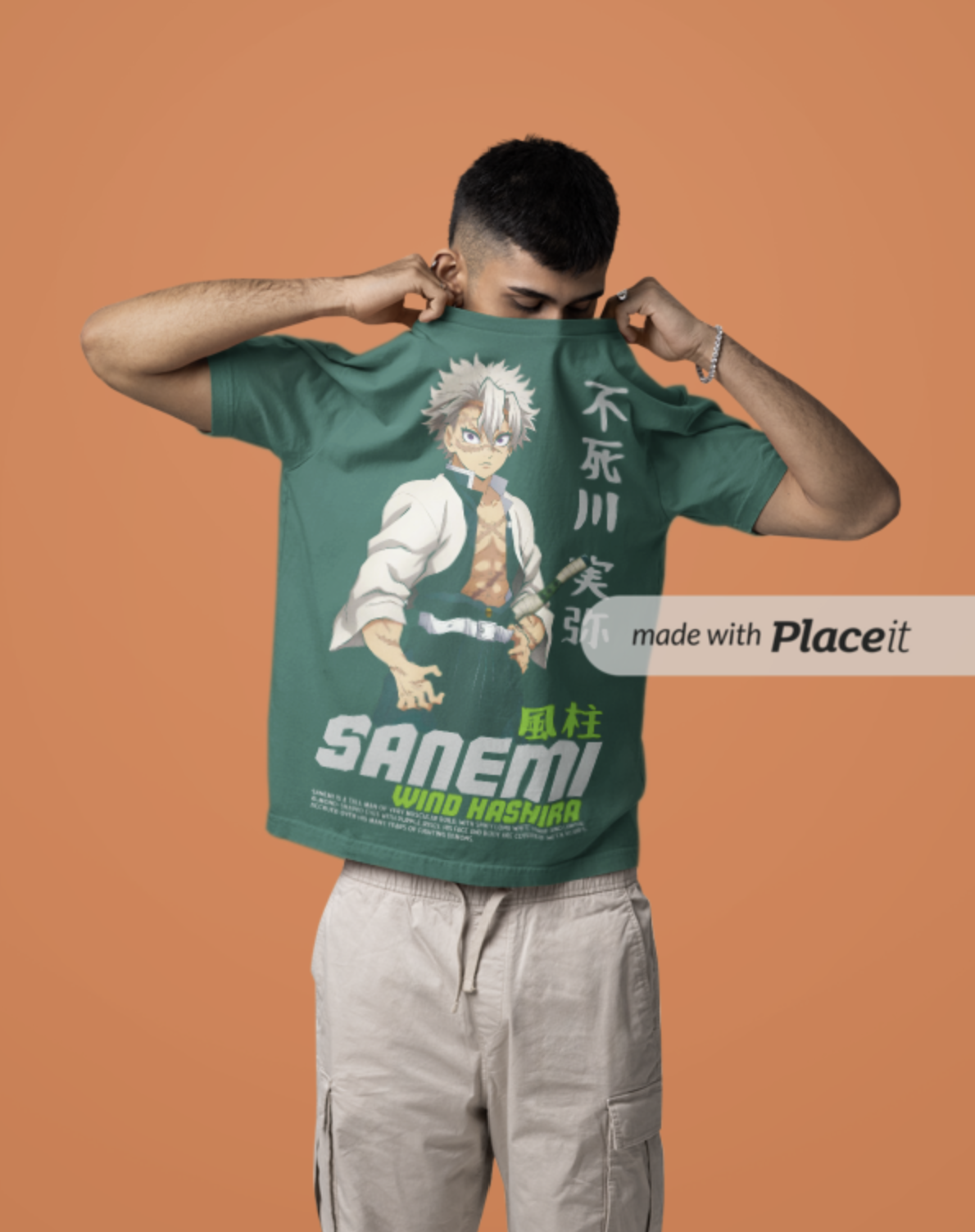 Sanemi Shinazugawa Unisex Terry Oversized Tee